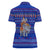 Cambodia Christmas Women Polo Shirt with Santa in Traditional Outfit Elephant Dancers and Snowflake Pattern - Wonder Print Shop