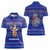 Cambodia Christmas Women Polo Shirt with Santa in Traditional Outfit Elephant Dancers and Snowflake Pattern - Wonder Print Shop