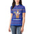 Cambodia Christmas Women Polo Shirt with Santa in Traditional Outfit Elephant Dancers and Snowflake Pattern - Wonder Print Shop