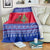 Cambodia Christmas Blanket with Buffalo Children Holiday Tree Snowflakes and Khmer Pattern Design - Wonder Print Shop