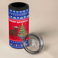 Cambodia Christmas 4 in 1 Can Cooler Tumbler with Buffalo Children Holiday Tree Snowflakes and Khmer Pattern Design - Wonder Print Shop