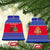 Cambodia Christmas Ceramic Ornament with Buffalo Children Holiday Tree Snowflakes and Khmer Pattern Design - Wonder Print Shop