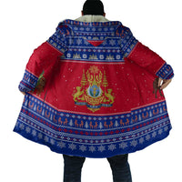 Cambodia Christmas Cloak with Buffalo Children Holiday Tree Snowflakes and Khmer Pattern Design - Wonder Print Shop