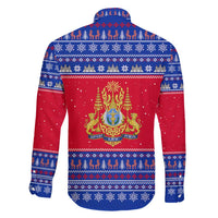 Cambodia Christmas Family Matching Short Sleeve Bodycon Dress and Hawaiian Shirt with Buffalo Children Holiday Tree Snowflakes and Khmer Pattern Design - Wonder Print Shop