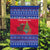 Cambodia Christmas Garden Flag with Buffalo Children Holiday Tree Snowflakes and Khmer Pattern Design - Wonder Print Shop