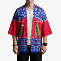 Cambodia Christmas Kimono with Buffalo Children Holiday Tree Snowflakes and Khmer Pattern Design - Wonder Print Shop