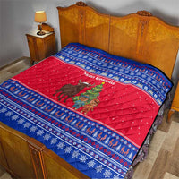 Cambodia Christmas Quilt with Buffalo Children Holiday Tree Snowflakes and Khmer Pattern Design - Wonder Print Shop