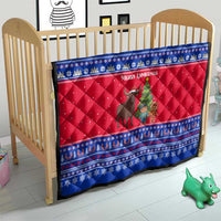 Cambodia Christmas Quilt with Buffalo Children Holiday Tree Snowflakes and Khmer Pattern Design - Wonder Print Shop