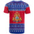 Cambodia Christmas T Shirt with Buffalo Children Holiday Tree Snowflakes and Khmer Pattern Design - Wonder Print Shop
