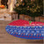 Cambodia Christmas Tree Skirt with Buffalo Children Holiday Tree Snowflakes and Khmer Pattern Design - Wonder Print Shop