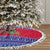 Cambodia Christmas Tree Skirt with Buffalo Children Holiday Tree Snowflakes and Khmer Pattern Design - Wonder Print Shop