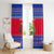 Cambodia Christmas Window Curtain with Buffalo Children Holiday Tree Snowflakes and Khmer Pattern Design - Wonder Print Shop