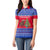 Cambodia Christmas Women Polo Shirt with Buffalo Children Holiday Tree Snowflakes and Khmer Pattern Design - Wonder Print Shop