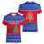 Cambodia Christmas Women V-Neck T-Shirt with Buffalo Children Holiday Tree Snowflakes and Khmer Pattern Design - Wonder Print Shop