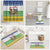 Central African Republic Christmas Bathroom Set with Santa and Safari Animals Baobab Trees Snowflakes and Tribal Pattern - Wonder Print Shop