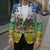 Central African Republic Christmas Blazer with Santa and Safari Animals Baobab Trees Snowflakes and Tribal Pattern - Wonder Print Shop