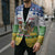 Central African Republic Christmas Blazer with Santa and Safari Animals Baobab Trees Snowflakes and Tribal Pattern - Wonder Print Shop