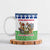 Central African Republic Christmas Ceramic Mug with Santa and Safari Animals Baobab Trees Snowflakes and Tribal Pattern - Wonder Print Shop