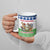 Central African Republic Christmas Ceramic Mug with Santa and Safari Animals Baobab Trees Snowflakes and Tribal Pattern - Wonder Print Shop
