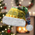 Central African Republic Christmas Santa Hat with Santa and Safari Animals Baobab Trees Snowflakes and Tribal Pattern - Wonder Print Shop