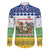 Central African Republic Christmas Family Matching Long Sleeve Bodycon Dress and Hawaiian Shirt with Santa and Safari Animals Baobab Trees Snowflakes and Tribal Pattern - Wonder Print Shop
