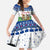 Central African Republic Christmas Family Matching Mermaid Dress and Hawaiian Shirt with Santa and Safari Animals Baobab Trees Snowflakes and Tribal Pattern - Wonder Print Shop