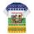 Central African Republic Christmas Family Matching Mermaid Dress and Hawaiian Shirt with Santa and Safari Animals Baobab Trees Snowflakes and Tribal Pattern - Wonder Print Shop