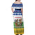 Central African Republic Christmas Family Matching Off Shoulder Maxi Dress and Hawaiian Shirt with Santa and Safari Animals Baobab Trees Snowflakes and Tribal Pattern - Wonder Print Shop