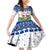 Central African Republic Christmas Family Matching Off Shoulder Short Dress and Hawaiian Shirt with Santa and Safari Animals Baobab Trees Snowflakes and Tribal Pattern - Wonder Print Shop
