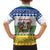 Central African Republic Christmas Family Matching Puletasi and Hawaiian Shirt with Santa and Safari Animals Baobab Trees Snowflakes and Tribal Pattern - Wonder Print Shop