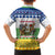 Central African Republic Christmas Family Matching Short Sleeve Bodycon Dress and Hawaiian Shirt with Santa and Safari Animals Baobab Trees Snowflakes and Tribal Pattern - Wonder Print Shop