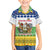 Central African Republic Christmas Family Matching Short Sleeve Bodycon Dress and Hawaiian Shirt with Santa and Safari Animals Baobab Trees Snowflakes and Tribal Pattern - Wonder Print Shop