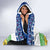 Central African Republic Christmas Hooded Blanket with Santa and Safari Animals Baobab Trees Snowflakes and Tribal Pattern - Wonder Print Shop