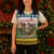 Central African Republic Christmas Knitted V-Neck Vest with Santa and Safari Animals Baobab Trees Snowflakes and Tribal Pattern - Wonder Print Shop