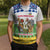 Central African Republic Christmas Knitted V-Neck Vest with Santa and Safari Animals Baobab Trees Snowflakes and Tribal Pattern - Wonder Print Shop