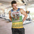 Central African Republic Christmas Men Tank Top with Santa and Safari Animals Baobab Trees Snowflakes and Tribal Pattern - Wonder Print Shop