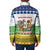 Central African Republic Christmas Padded Jacket with Santa and Safari Animals Baobab Trees Snowflakes and Tribal Pattern - Wonder Print Shop