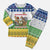Central African Republic Christmas Pajama Set with Santa and Safari Animals Baobab Trees Snowflakes and Tribal Pattern - Wonder Print Shop