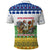 Central African Republic Christmas Polo Shirt with Santa and Safari Animals Baobab Trees Snowflakes and Tribal Pattern - Wonder Print Shop