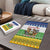 Central African Republic Christmas Puzzle with Santa and Safari Animals Baobab Trees Snowflakes and Tribal Pattern - Wonder Print Shop