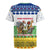 Central African Republic Christmas Rugby Jersey with Santa and Safari Animals Baobab Trees Snowflakes and Tribal Pattern - Wonder Print Shop