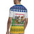 Central African Republic Christmas Rugby Jersey with Santa and Safari Animals Baobab Trees Snowflakes and Tribal Pattern - Wonder Print Shop