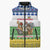 Central African Republic Christmas Sleeveless Puffer Jacket with Santa and Safari Animals Baobab Trees Snowflakes and Tribal Pattern - Wonder Print Shop
