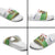 Central African Republic Christmas Slide Sandals with Santa and Safari Animals Baobab Trees Snowflakes and Tribal Pattern - Wonder Print Shop