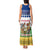 Central African Republic Christmas Tank Maxi Dress with Santa and Safari Animals Baobab Trees Snowflakes and Tribal Pattern - Wonder Print Shop