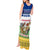 Central African Republic Christmas Tank Maxi Dress with Santa and Safari Animals Baobab Trees Snowflakes and Tribal Pattern - Wonder Print Shop