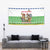 Central African Republic Christmas Tapestry with Santa and Safari Animals Baobab Trees Snowflakes and Tribal Pattern - Wonder Print Shop