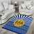 Central African Republic Christmas Area Rug with Drumming Kids Beat of Joy Tribal Pattern and Snowflakes - Wonder Print Shop