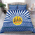 Central African Republic Christmas Bedding Set with Drumming Kids Beat of Joy Tribal Pattern and Snowflakes - Wonder Print Shop