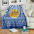 Central African Republic Christmas Blanket with Drumming Kids Beat of Joy Tribal Pattern and Snowflakes - Wonder Print Shop
